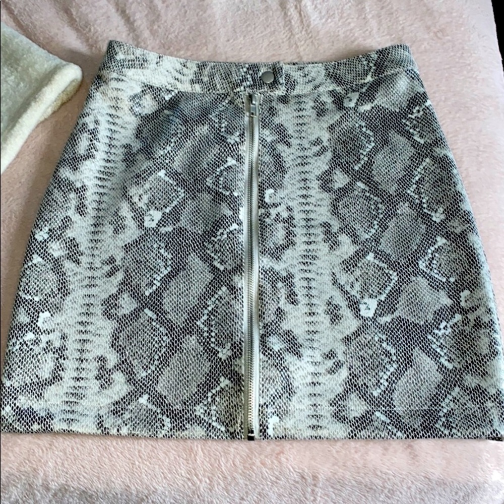 Silver snake skin skirt